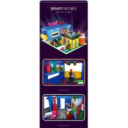 JUHANG TECHNOLOGY 86016 non  THANH CHỨA bộ đồ chơi xếp lắp ráp ghép mô hình Modular Buildings CONTAINER BAR Mô Hình Nhà Cửa 1489 khối