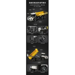 CADA DOUBLEE C61054 61054 non  XE BEN XÂY DỰNG CÓ KHỚP NỐI 1:17 tỷ lệ 1:17 bộ đồ chơi xếp lắp ráp ghép mô hình  ARTICULATED DUMP TRUCK Kỹ Thuật Công Nghệ Cao Mô Hình Phương Tiện 3067 khối