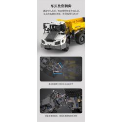 CADA DOUBLEE C61054 61054 non  XE BEN XÂY DỰNG CÓ KHỚP NỐI 1:17 tỷ lệ 1:17 bộ đồ chơi xếp lắp ráp ghép mô hình  ARTICULATED DUMP TRUCK Kỹ Thuật Công Nghệ Cao Mô Hình Phương Tiện 3067 khối