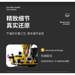 HAPPY BUILD SHINEYU XINYU YC-33001 33001 YC33001 non  MÁY XÚC bộ đồ chơi xếp lắp ráp ghép mô hình  Kỹ Thuật Công Nghệ Cao Mô Hình Phương Tiện 686 khối