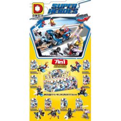 DUO LE PIN DLP9095 9095 non  LIÊN KẾT LẠI MÔ HÌNH HERO WAR 8 bộ đồ chơi xếp lắp ráp ghép mô hình Super Heroes Siêu Nhân Anh Hùng