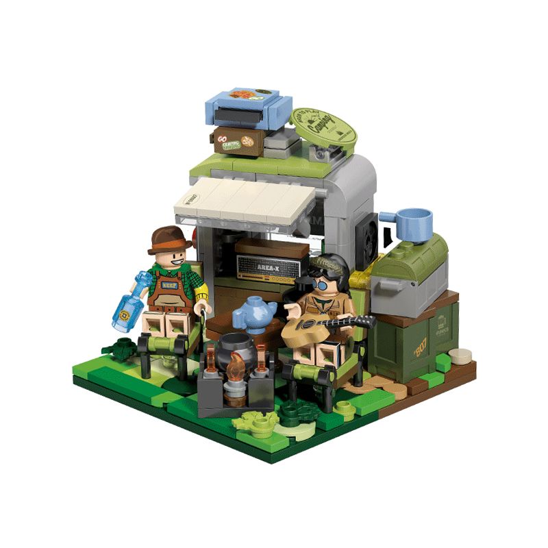 X AREA-X AX0087 0087 non  CẮM TRẠI HOANG DÃ bộ đồ chơi xếp lắp ráp ghép mô hình X-BOX 2.0 LET'S GO CAMPING NOW