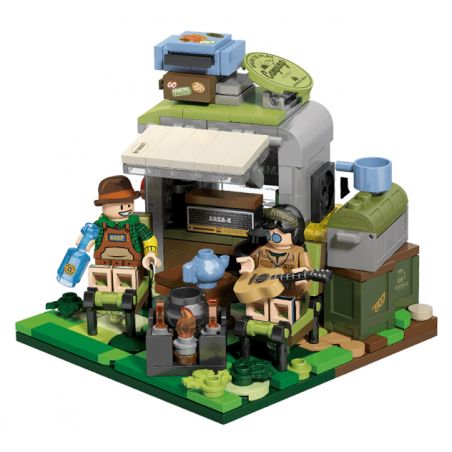 X AREA-X AX0087 0087 non  CẮM TRẠI HOANG DÃ bộ đồ chơi xếp lắp ráp ghép mô hình X-BOX 2.0 LET'S GO CAMPING NOW