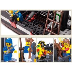 QMAN ENLIGHTEN KEEPPLEY 307 non  TÀU CƯỚP BIỂN RÂU ĐỎ bộ đồ chơi xếp lắp ráp ghép mô hình Pirates Of The Caribbean CORSAIR Cướp Biển Vùng Caribe 590 khối