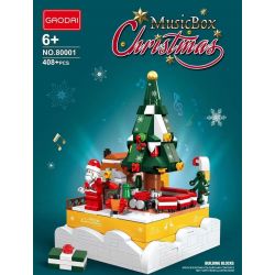 GAODAI 80001 non  HỘP NHẠC GIÁNG SINH bộ đồ chơi xếp lắp ráp ghép mô hình Christmas CHRISTMAS MUSICBOX 408 khối