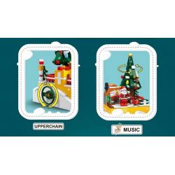 GAODAI 80001 non  HỘP NHẠC GIÁNG SINH bộ đồ chơi xếp lắp ráp ghép mô hình Christmas CHRISTMAS MUSICBOX 408 khối