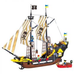 QMAN ENLIGHTEN KEEPPLEY 307 non  TÀU CƯỚP BIỂN RÂU ĐỎ bộ đồ chơi xếp lắp ráp ghép mô hình Pirates Of The Caribbean CORSAIR Cướp Biển Vùng Caribe 590 khối