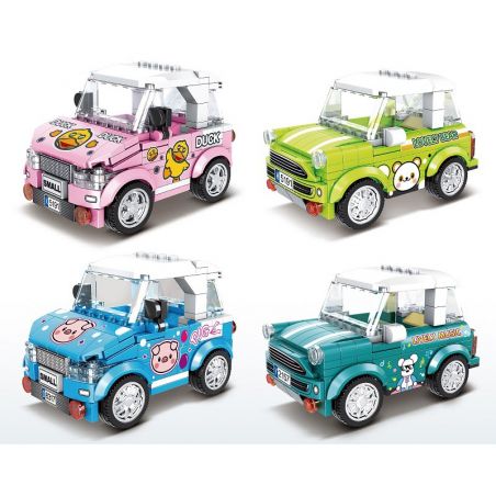 LWCK 80010-1 80010-2 80010-3 80010-4 non  THÀNH PHỐ LÃNG MẠN 4 PHONG CÁCH bộ đồ chơi xếp lắp ráp ghép mô hình Racers ROMANTIC CITY Đua Tốc Độ 1070 khối