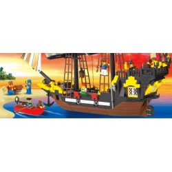 QMAN ENLIGHTEN KEEPPLEY 307 non  TÀU CƯỚP BIỂN RÂU ĐỎ bộ đồ chơi xếp lắp ráp ghép mô hình Pirates Of The Caribbean CORSAIR Cướp Biển Vùng Caribe 590 khối