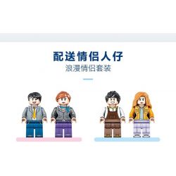 LWCK 80010-1 80010-2 80010-3 80010-4 non  THÀNH PHỐ LÃNG MẠN 4 PHONG CÁCH bộ đồ chơi xếp lắp ráp ghép mô hình Racers ROMANTIC CITY Đua Tốc Độ 1070 khối