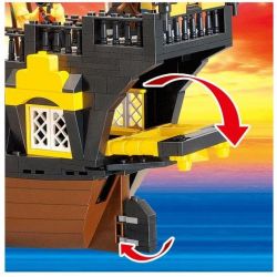 QMAN ENLIGHTEN KEEPPLEY 307 non  TÀU CƯỚP BIỂN RÂU ĐỎ bộ đồ chơi xếp lắp ráp ghép mô hình Pirates Of The Caribbean CORSAIR Cướp Biển Vùng Caribe 590 khối