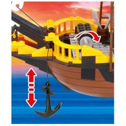 QMAN ENLIGHTEN KEEPPLEY 307 non  TÀU CƯỚP BIỂN RÂU ĐỎ bộ đồ chơi xếp lắp ráp ghép mô hình Pirates Of The Caribbean CORSAIR Cướp Biển Vùng Caribe 590 khối