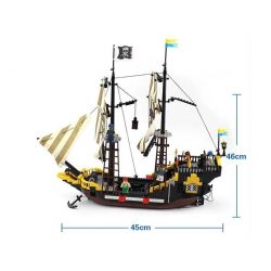 QMAN ENLIGHTEN KEEPPLEY 307 non  TÀU CƯỚP BIỂN RÂU ĐỎ bộ đồ chơi xếp lắp ráp ghép mô hình Pirates Of The Caribbean CORSAIR Cướp Biển Vùng Caribe 590 khối