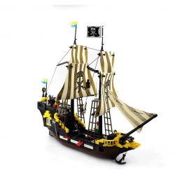 QMAN ENLIGHTEN KEEPPLEY 307 non  TÀU CƯỚP BIỂN RÂU ĐỎ bộ đồ chơi xếp lắp ráp ghép mô hình Pirates Of The Caribbean CORSAIR Cướp Biển Vùng Caribe 590 khối