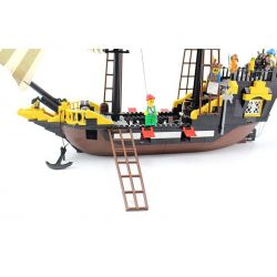 QMAN ENLIGHTEN KEEPPLEY 307 non  TÀU CƯỚP BIỂN RÂU ĐỎ bộ đồ chơi xếp lắp ráp ghép mô hình Pirates Of The Caribbean CORSAIR Cướp Biển Vùng Caribe 590 khối