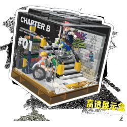 X AREA-X AX0084 0084 non  ĐƯỜNG PHỐ CỰC ĐOAN bộ đồ chơi xếp lắp ráp ghép mô hình X-BOX 2.0 LET'S RUN FOR FREE NOW