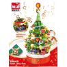 BEAUTY AND 23001 non  ĐÈN XOAY HỘP NHẠC CÂY THÔNG NOEL bộ đồ chơi xếp lắp ráp ghép mô hình Christmas Giáng Sinh 626 khối