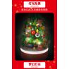 BEAUTY AND 23001 non  ĐÈN XOAY HỘP NHẠC CÂY THÔNG NOEL bộ đồ chơi xếp lắp ráp ghép mô hình Christmas Giáng Sinh 626 khối