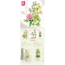 SEMBO 611051 non  CỬA HÀNG HOA NGÔI SAO MAY MẮN bộ đồ chơi xếp lắp ráp ghép mô hình Flowers 598 khối