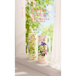 SEMBO 611051 non  CỬA HÀNG HOA NGÔI SAO MAY MẮN bộ đồ chơi xếp lắp ráp ghép mô hình Flowers 598 khối