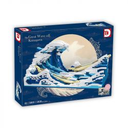 DK 3003 non  KANAGAWA LƯỚT SÓNG bộ đồ chơi xếp lắp ráp ghép mô hình Arts & Crafts THE GREAT WAVE OFF KANAGAWA 1830 khối