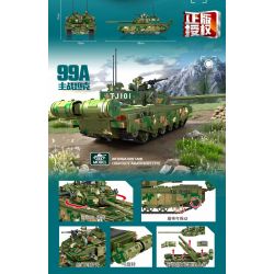 PanlosBrick 688001 688002 Panlos Brick 688001 688002 non  XE TĂNG CHIẾN ĐẤU CHỦ LỰC 99A bộ đồ chơi xếp lắp ráp ghép mô hình Military Army 99A MAIN BATTLE TANK Quân Sự Bộ Đội 1291 khối