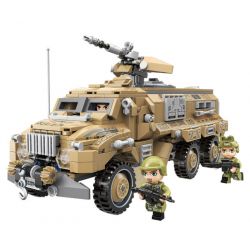 Enlighten 22014 Qman 22014 non  XE BỌC THÉP NẶNG bộ đồ chơi xếp lắp ráp ghép mô hình THUNDER MISSION 603 khối