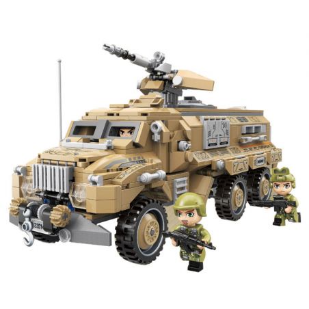 Enlighten 22014 Qman 22014 non  XE BỌC THÉP NẶNG bộ đồ chơi xếp lắp ráp ghép mô hình THUNDER MISSION 603 khối