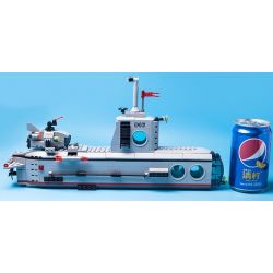 QMAN ENLIGHTEN KEEPPLEY 816 non  TÀU NGẦM TÁC CHIẾN CÙNG LẶN CÁ NHÂN 3 TRONG 1 bộ đồ chơi xếp lắp ráp ghép mô hình Military Army COMBATZONES SUBMARINE Quân Sự Bộ Đội 382 khối