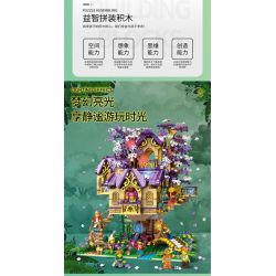 JUHANG TECHNOLOGY 86011 non  NHÀ CÂY SAKURA ELF bộ đồ chơi xếp lắp ráp ghép mô hình TREE HOUSE 2242 khối