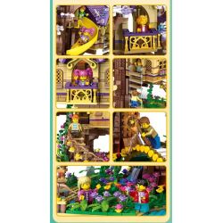 JUHANG TECHNOLOGY 86011 non  NHÀ CÂY SAKURA ELF bộ đồ chơi xếp lắp ráp ghép mô hình TREE HOUSE 2242 khối
