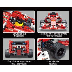 TA GAOLE T3024 3024 non  XE CÔNG THỨC F1 LÙI bộ đồ chơi xếp lắp ráp ghép mô hình  F1-RACING Kỹ Thuật Công Nghệ Cao Mô Hình Phương Tiện 596 khối