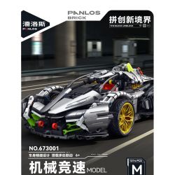 PanlosBrick 673001 Panlos Brick 673001 non  ĐUA CƠ KHÍ tỷ lệ 1:14 bộ đồ chơi xếp lắp ráp ghép mô hình Mecha MECHANICAL PAGANI V12 Người Máy 1314 khối