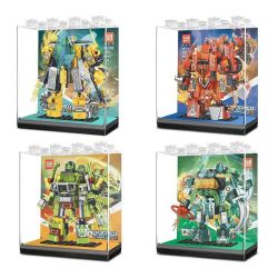 GAOMISI T1028 1028 non  CỖ XE BIẾN HÌNH bộ đồ chơi xếp lắp ráp ghép mô hình DEFORMED CHARIOT