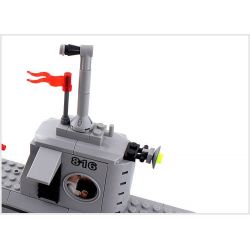 QMAN ENLIGHTEN KEEPPLEY 816 non  TÀU NGẦM TÁC CHIẾN CÙNG LẶN CÁ NHÂN 3 TRONG 1 bộ đồ chơi xếp lắp ráp ghép mô hình Military Army COMBATZONES SUBMARINE Quân Sự Bộ Đội 382 khối