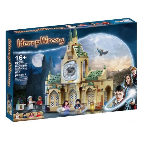 NOT  HOGWARTS HOSPITAL WING 76398 99098 6059 xếp lắp ráp ghép mô hình CÁNH BỆNH VIỆN HOGWARTS Harry Potter Chú Bé Phù Thủy 510 khối