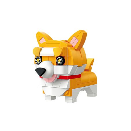 GEKKOSHA 802019 non  CHÀO! GÂU GÂU bộ đồ chơi xếp lắp ráp ghép mô hình