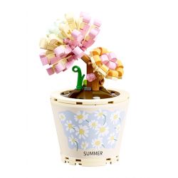 GEKKOSHA 804211 non  TRỨNG LÒNG ĐÀO bộ đồ chơi xếp lắp ráp ghép mô hình Flowers Hoa 293 khối