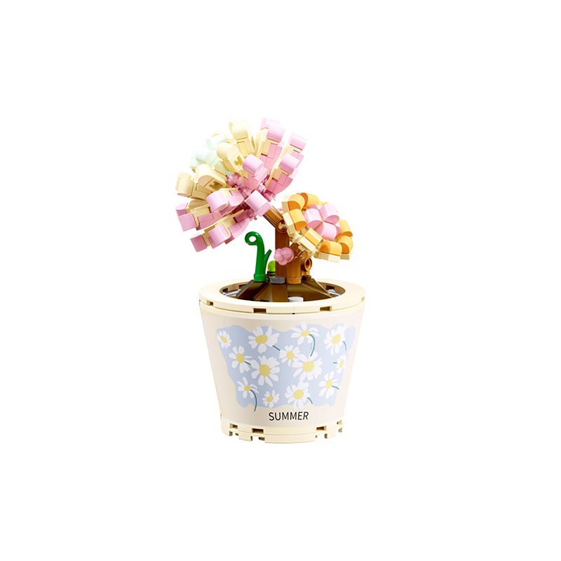 GEKKOSHA 804211 non  TRỨNG LÒNG ĐÀO bộ đồ chơi xếp lắp ráp ghép mô hình Flowers Hoa 293 khối
