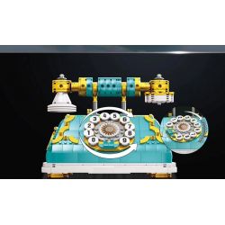 QIZHILE 90020 non  ĐIỆN THOẠI CỔ ĐIỂN bộ đồ chơi xếp lắp ráp ghép mô hình Creator Expert RETRO PHONE Chuyên Gia Sáng Tạo 859 khối