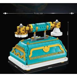 QIZHILE 90020 non  ĐIỆN THOẠI CỔ ĐIỂN bộ đồ chơi xếp lắp ráp ghép mô hình Creator Expert RETRO PHONE Chuyên Gia Sáng Tạo 859 khối