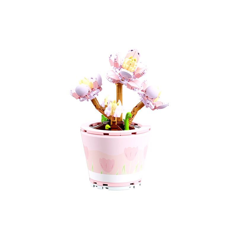 GEKKOSHA 804206 non  TÚ DIÊN bộ đồ chơi xếp lắp ráp ghép mô hình Flowers Hoa 225 khối