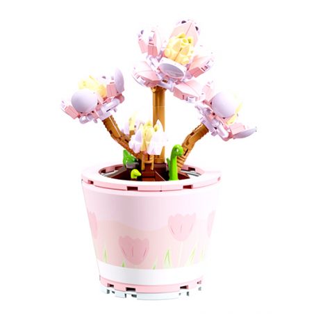 GEKKOSHA 804206 non  TÚ DIÊN bộ đồ chơi xếp lắp ráp ghép mô hình Flowers Hoa 225 khối