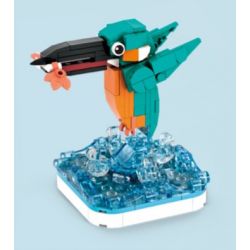 WANGE LIGAO DR.LUCK 1605 non  QUÁI THÚ TUYỆT VỜI CHIM BÓI CÁ bộ đồ chơi xếp lắp ráp ghép mô hình WONDERFUL ANIMALS KINGFISHER 144 khối