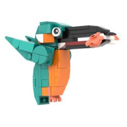 WANGE LIGAO DR.LUCK 1605 non  QUÁI THÚ TUYỆT VỜI CHIM BÓI CÁ bộ đồ chơi xếp lắp ráp ghép mô hình WONDERFUL ANIMALS KINGFISHER 144 khối