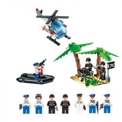 QMAN ENLIGHTEN KEEPPLEY 820 non  TRẬN ĐÁNH CHIẾM HÒN ĐẢO Ở ĐẠI DƯƠNG CỦA TÀU TÊN LỬA VÀ TRỰC THĂNG bộ đồ chơi xếp lắp ráp ghép mô hình Military Army COMBATZONES FRIGATE Quân Sự Bộ Đội 614 khối