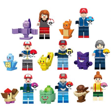 SY 620 non  POKÉMON MINIFIGURES 8 LOẠI bộ đồ chơi xếp lắp ráp ghép mô hình Movie & Game Phim Và Trò Chơi
