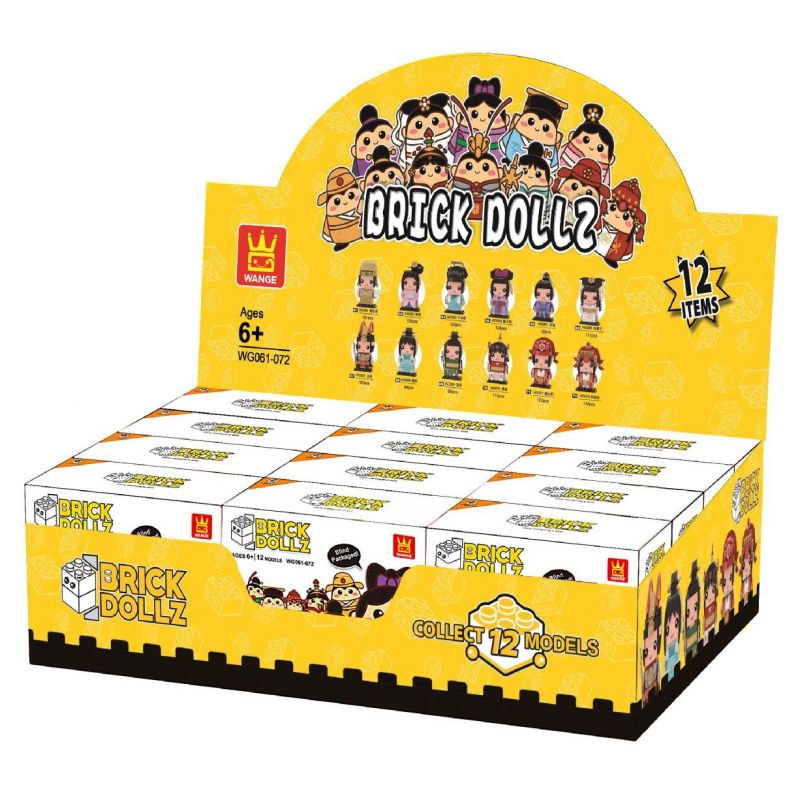 WANGE WG061 WG062 WG063 WG064 WG065 WG066 WG067 WG068 WG069 WG070 WG071 WG072 non  GUOFENG COUPLE BLIND BOX 12 KIỂU bộ đồ chơi xếp lắp ráp ghép mô hình Brickheadz Nhân Vật Đầu To 1323 khối