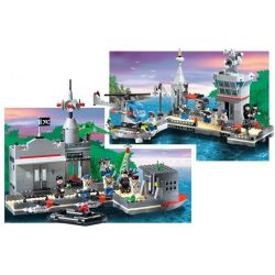 QMAN ENLIGHTEN KEEPPLEY 820 non  TRẬN ĐÁNH CHIẾM HÒN ĐẢO Ở ĐẠI DƯƠNG CỦA TÀU TÊN LỬA VÀ TRỰC THĂNG bộ đồ chơi xếp lắp ráp ghép mô hình Military Army COMBATZONES FRIGATE Quân Sự Bộ Đội 614 khối