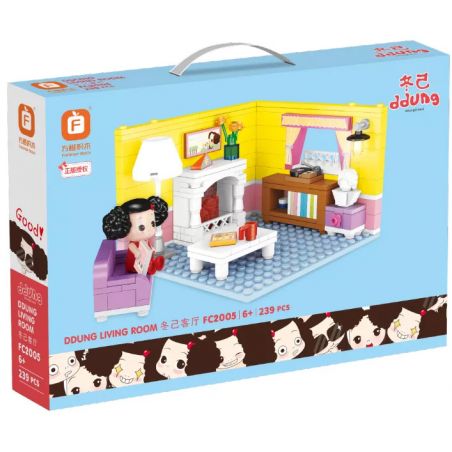 FORANGE FC2005 2005 non  PHÒNG KHÁCH MÙA ĐÔNG bộ đồ chơi xếp lắp ráp ghép mô hình Movie & Game DDUNG LIVING ROOM Phim Và Trò Chơi 239 khối